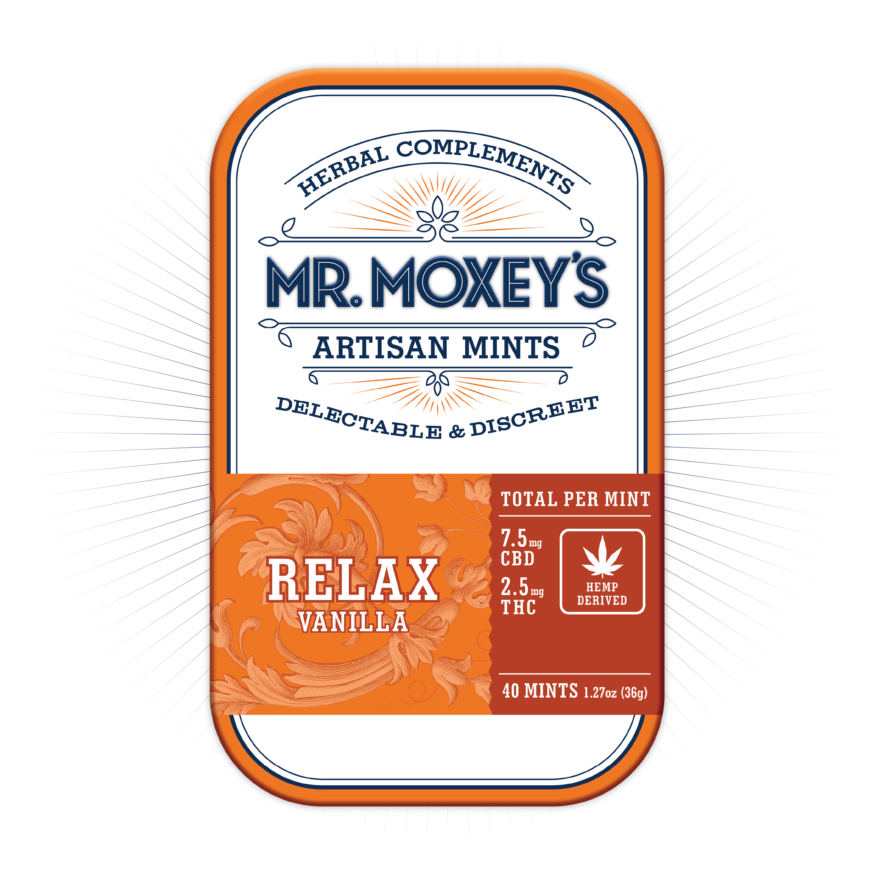 Stress Mints | Relax Vanilla Mints | Mr. Moxey's