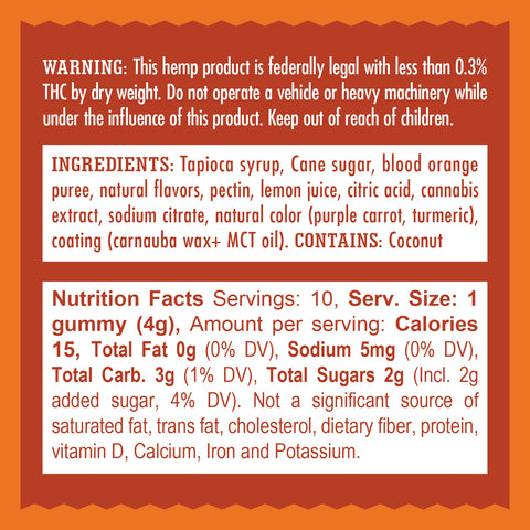 Relax CBD|THC Blood Orange Gummy