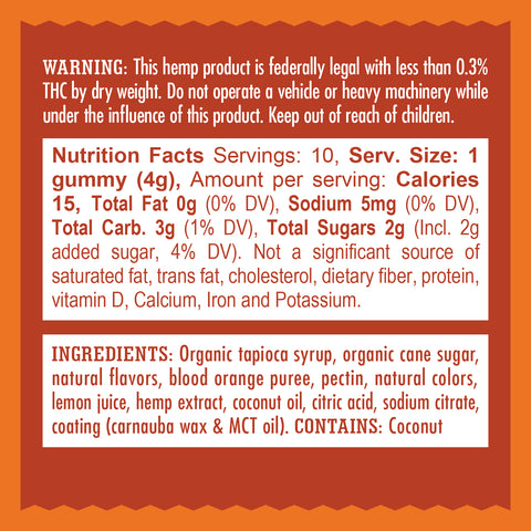 Relax CBD|THC Blood Orange Gummies