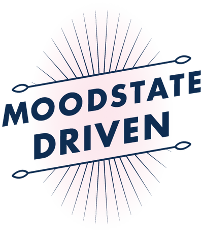Logo with 'Moodstate Driven' text on a white background