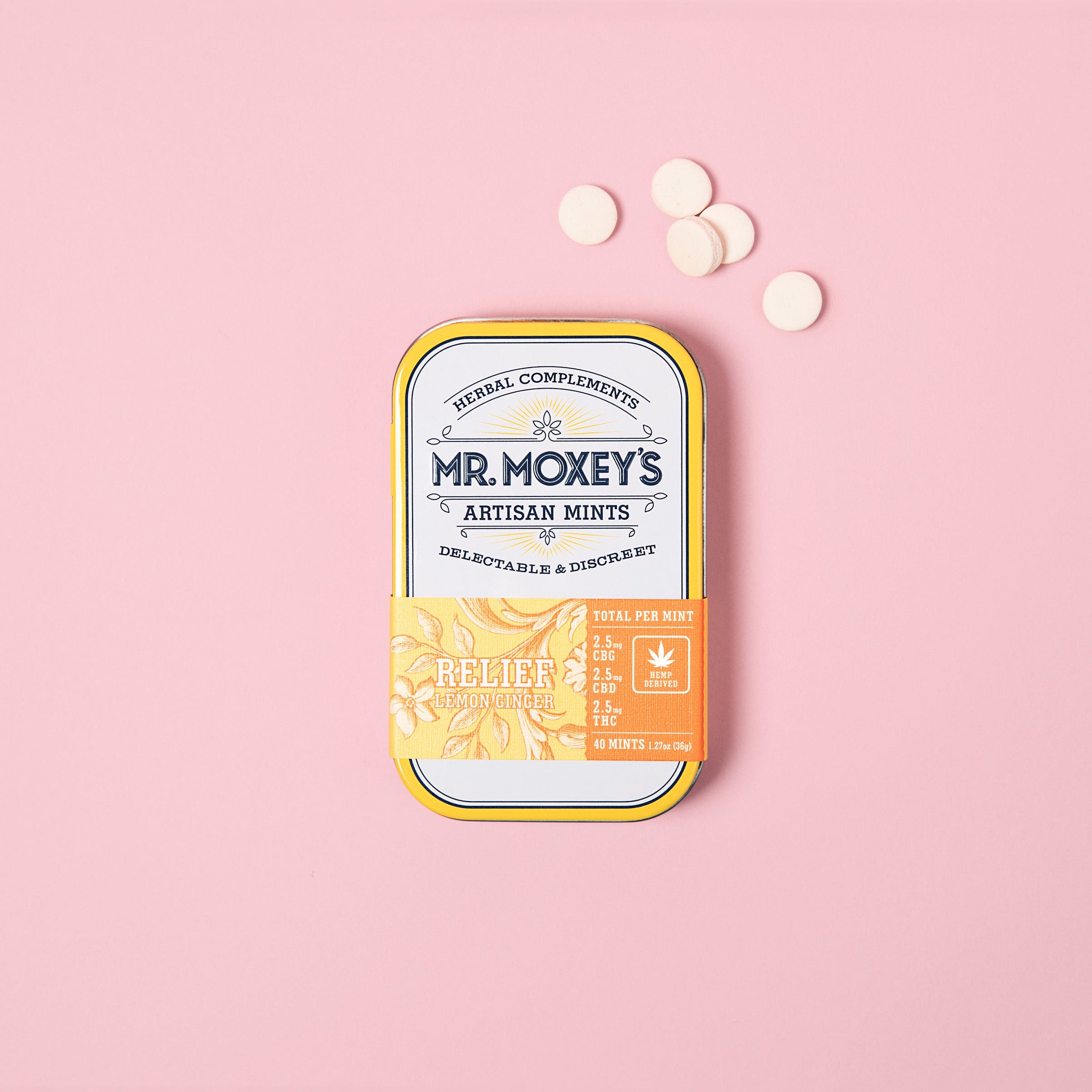 Anxiety Mints | Relief Lemon Ginger Mints | Mr. Moxey's