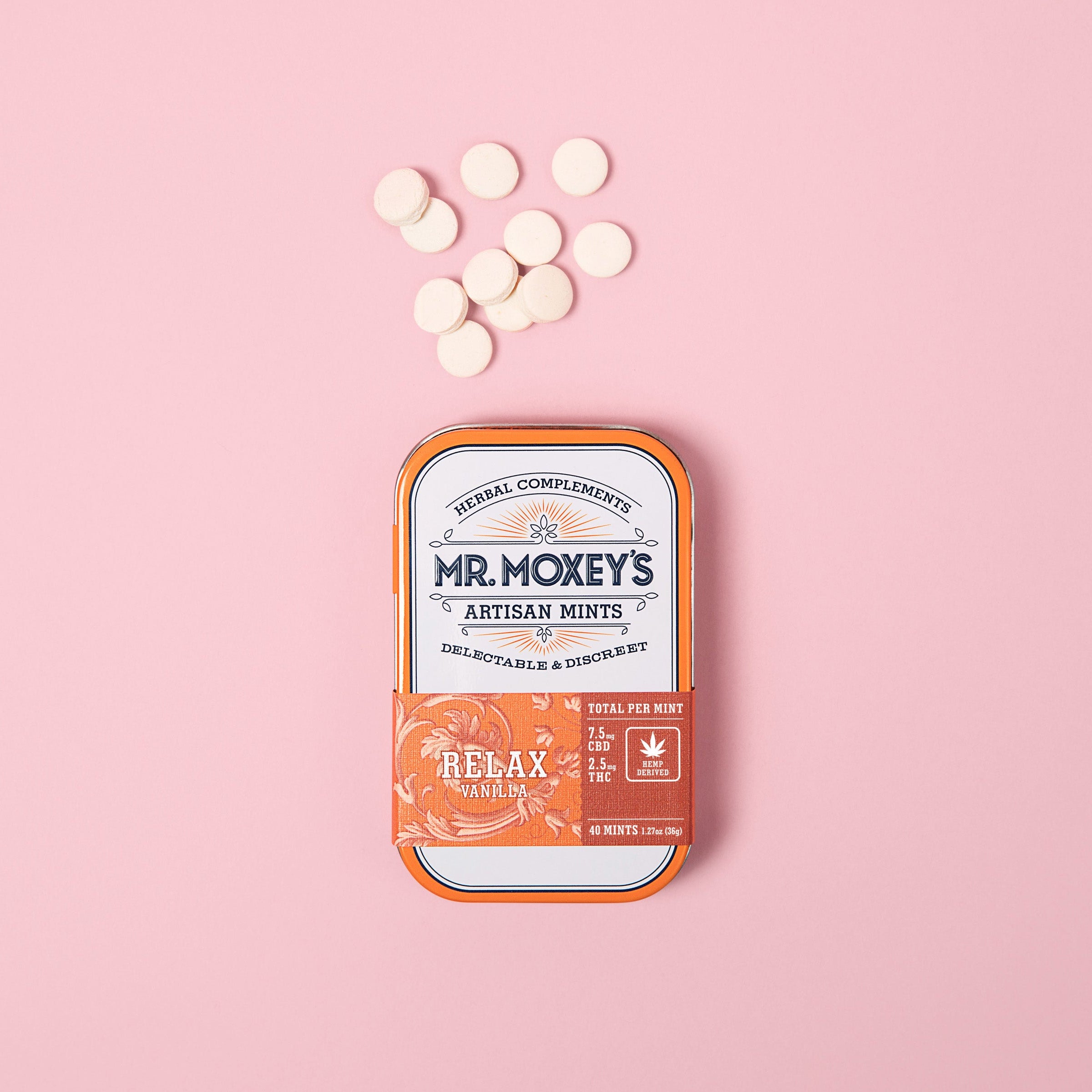 Stress Mints | Relax Vanilla Mints | Mr. Moxey's